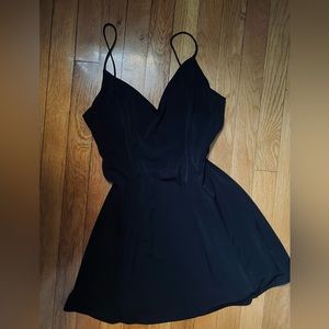 black mini dress